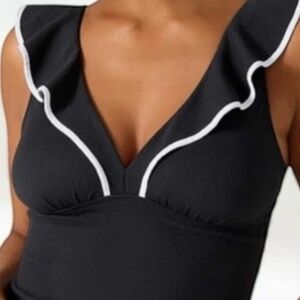Tommy Bahama Island Cays Cabana Ruffle Tankini Top